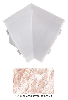 Внутренний угол для плинтуса столешницы Мрамор светло-бежевый/105 Идеал