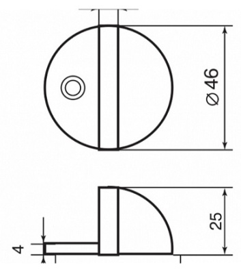 Стопор 03 SВ матовая латунь PALLADIUM