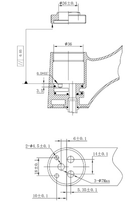 Картридж для смесителя D35 VCRT 35 LOW, VODA