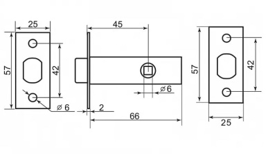 Задвижка межкомнатная Palladium 101 CP