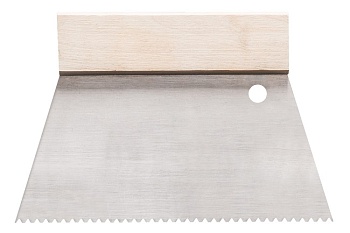 Шпатель зубчатый с деревянной ручкой В2, 18 см, 0825-661802, Hardy