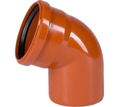 Колено для наружной канализации 67 гр., Политэк 200211067 (110 мм)