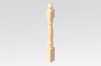 Столб для лестниц «Англия № 2» 80x80x1200 мм сорт AB