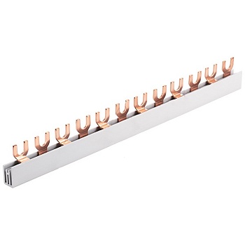 Шинка гребенчатая F-2L/210/10, тип вилка, 2P-12mod, 10мм.кв., 63A, KF21210, KASEEY