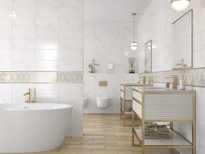 Декор керамический Omnia узоры белый 200x440мм OM2G051DT CERSANIT