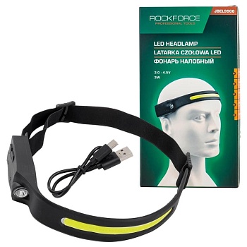 Фонарь налобный ударопрочный (3-4.5V, 3W, IPX4) F-JBEL9906