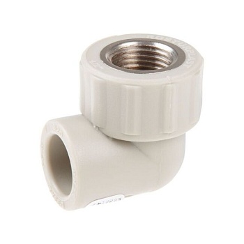 Колено комбинированное ПП с внутренней резьбой серый РТП