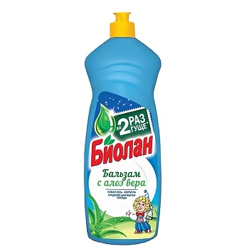 Средство для мытья посуды Биолан Бальзам с Алоэ Вера 900г