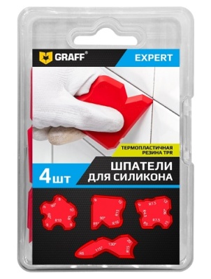 Шпатели для силикона 4 шт. DC631 Expert GRAFF
