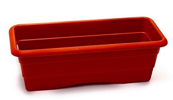 Ящик балконный №1 L=400, h=140, терракот 80002