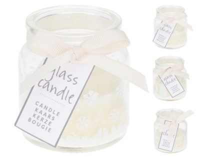 Свеча в стеклянном подсвечнике ACC686060 слоновая кость