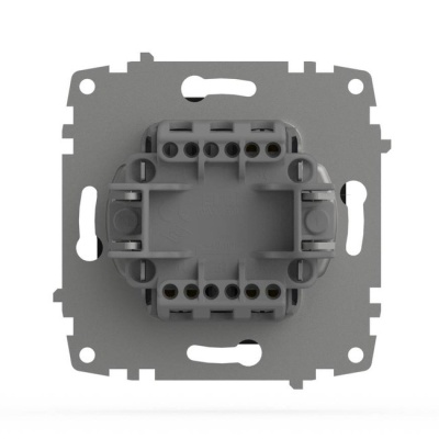 Выключатель 2-клавишный Zena-Vega 10А вантаблэк EL-BI 609-014800-202
