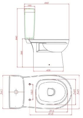 Унитаз-компакт Альбано  R ЖС 2 белый Керамин