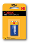 Элемент питания (батарейка) щелочной Kodak MAX 6LR61-1BL