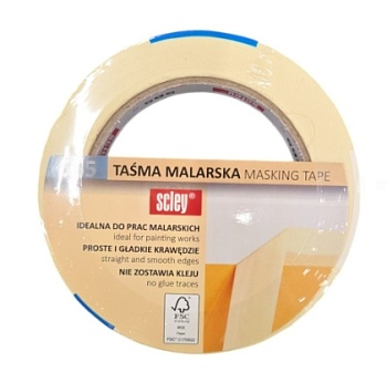 Лента малярная 38ммх50м, белая SCLEY 0300-655038