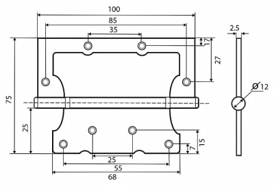 Петля 100 мм накладная белая E-2BB-100 WW Фабрика замков