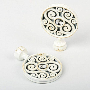 Наконечник Падуя 19 мм, белое золото, 2 шт