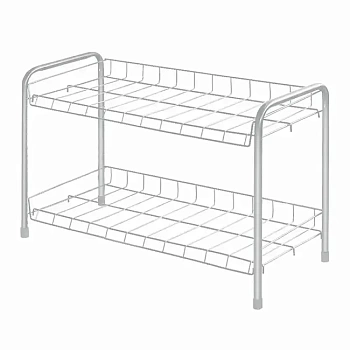 Этажерка для обуви 660х280х440 мм матовый серый NIKA ЭТ3-МС