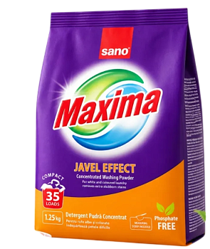 Стиральный порошок концентрированный SANO Maxima Javel Effect 1,25 кг