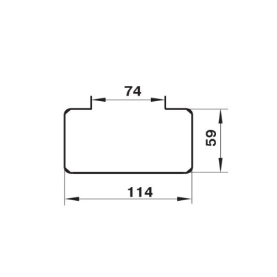 Держатель плоского воздуховода 110х55мм СЕМЬ ВЕТРОВ 56
