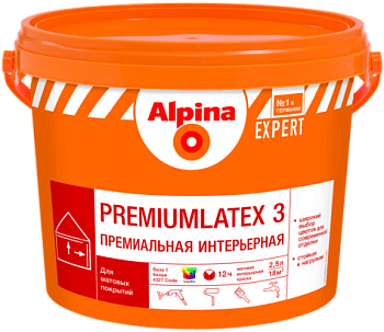 Краска Alpina EXPERT Premiumlatex 3 База1 NEW