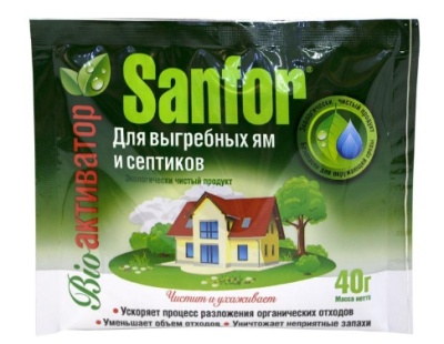 Средство био-активатор для выгребных ям 40г, Sanfor