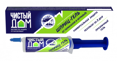 Гель-шприц от муравьев и тараканов 20 мл Чистый Дом