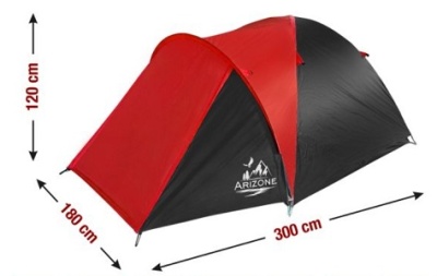 Палатка Element-3 3-х местная 300х180х120 см, ARIZONE 28-300181