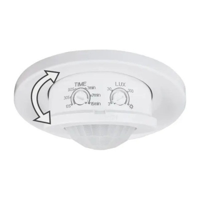 Датчик движения инфракрасный 8 м 800W 360° IP20 Elektrostandard SNS-M-12