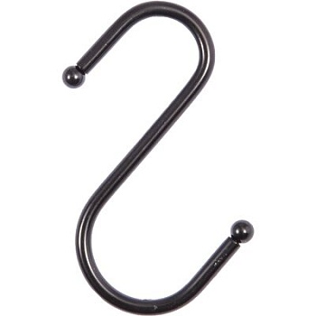 Крючок на релинг ретро, черный, AKS (6 шт)