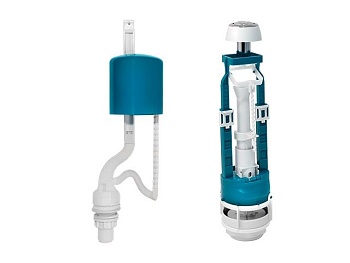 Арматура для смывных бачков с переходной опорой, с нижней подводкой, ИнкоЭр И - СБкпм-НпрНРФ-А-М