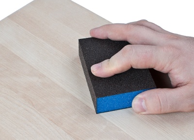 Губка шлифовальная четырехсторонняя Р80 98х69х26мм SIA