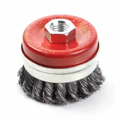 Щетка чашечная М14 для УШМ косичка усиленная GEPARD (65 мм)