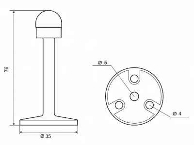 Стопор 06 H-03 AВ античная бронза PALLADIUM