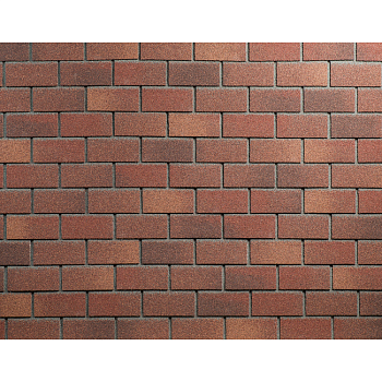 Плитка фасадная Hauberk 1х0,25 м (упаковка 2.5 м.кв.), терракотовый кирпич, Технониколь 068915
