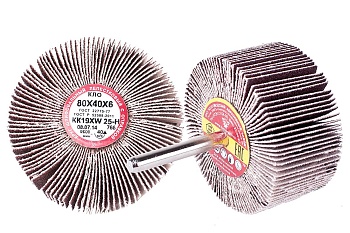 Круг лепестковый с оправкой  КЛО 80х40x6 25Н Р60 БАЗ