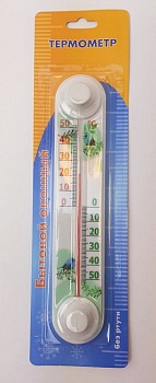 Термометр оконный для крепления на стекло 4x20,5 см, BY007-13