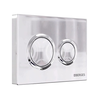 Комплект BERGES: инсталляция NOVUM 525  кнопка О3 хром глянец, VENTAS Rimless 
