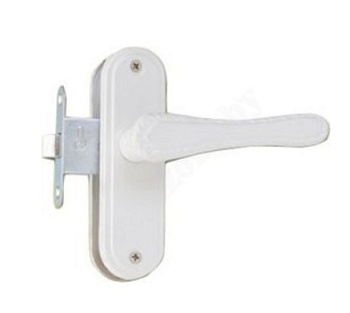 Ручка защелка врезная ЗЩ1-5-07-10/1.2 белый ВОЛМЕТ