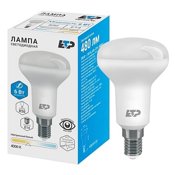 Лампа светодиодная ETP 6W R50 E14 4000K (35946)