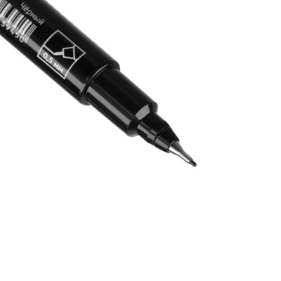 Маркер перманентный двухсторонний OfficeSpace черный 2/0.5мм