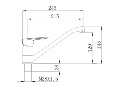 Смеситель для кухни D35 SL131-004F-25 РМС