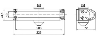 Доводчик дверной 1085 BC белый PALLADIUM