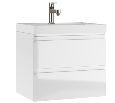 Тумба под умывальник Домино Classica 60 Graffo подвесная DGr2114T (белый глянец)