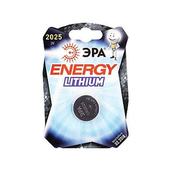 Элемент питания (батарейка) щелочной ЭРА CR2025-1BL