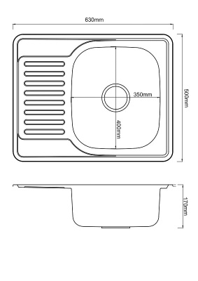 Мойка кухонная металлическая РМС MG6-6350R