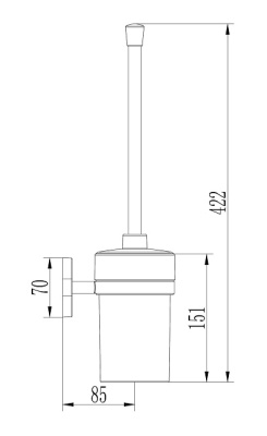 Ершик для унитаза настенный L1910-2 LEDEME