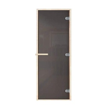 Дверь для бани Сумерки 70х190 DoorWood DW03231 (графит, коробка листва)