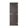 Дверь для бани Сумерки 70х190 DoorWood DW03231 (графит, коробка листва)