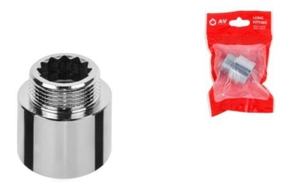 Удлинитель вн.-нар. 3/4 усиленный хром AV Engineering (20мм)